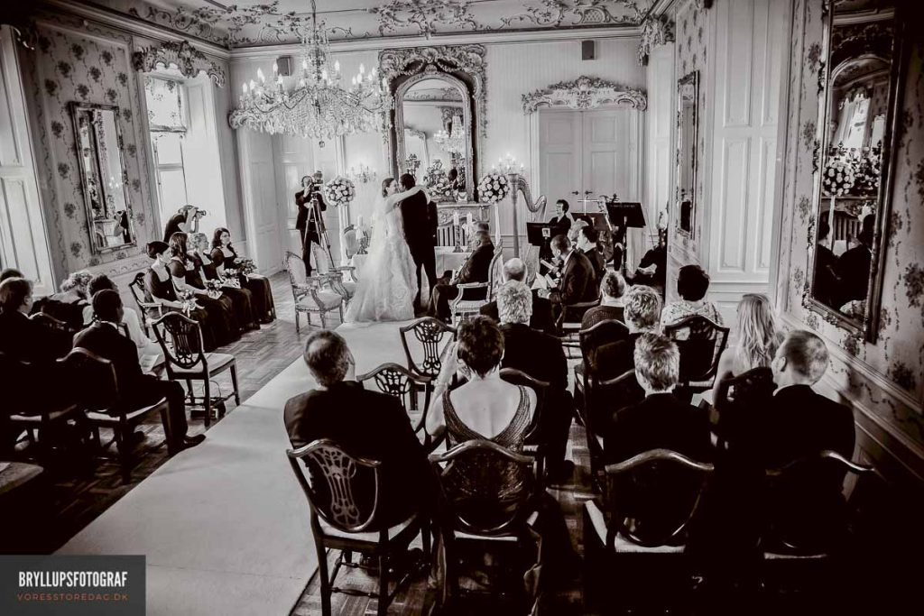 bryllupsfotos fra Hvedholm Slottet