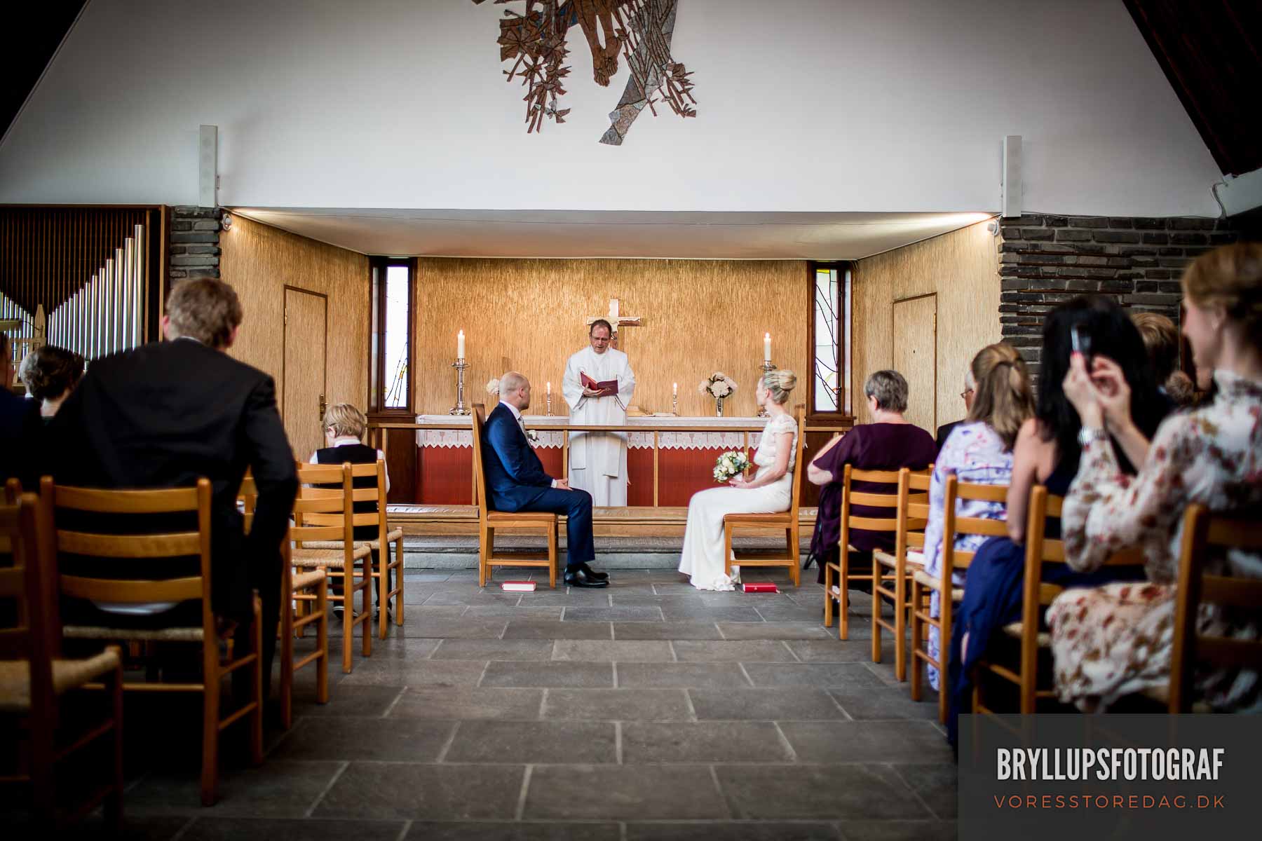 Brylluppet foregik i den norske sømandskirke i København