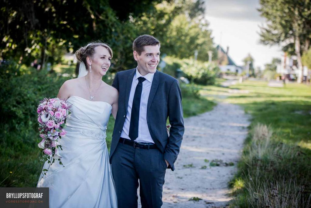 portrætter af brudeparret strandkro