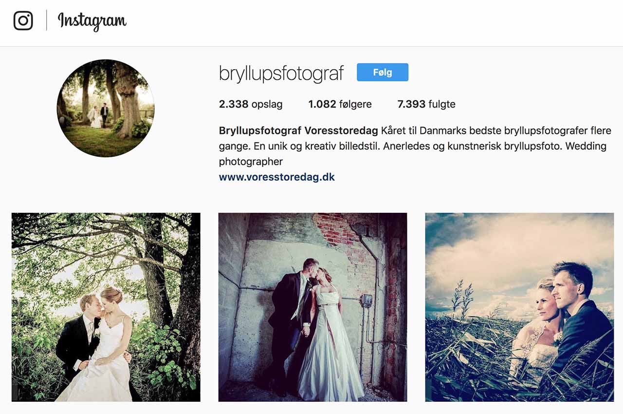 Fotograf Vores Store Dag på Instagram